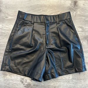 Abercrombie Vegan Leather Shorts- medium